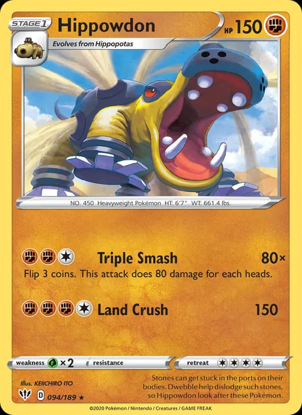 Hippowdon card in English