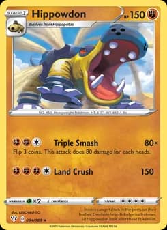 Hippowdon card in English