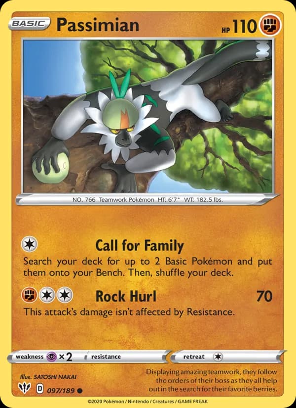 Passimian card in English