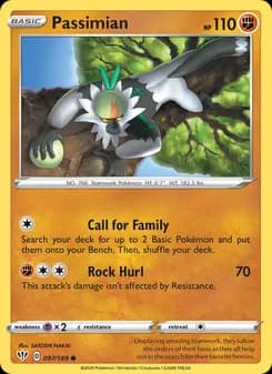 Passimian card in English