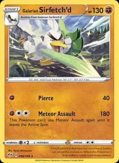 Galarian Sirfetch'd card in English
