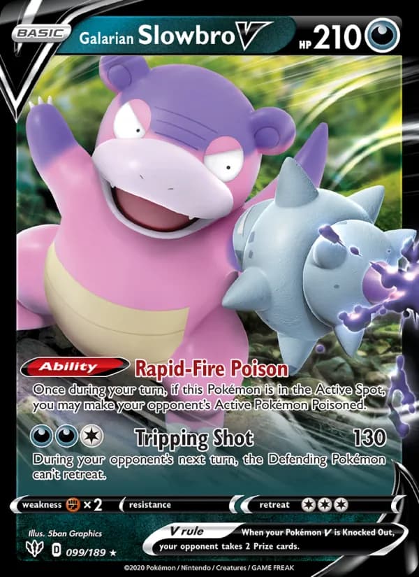 Galarian Slowbro V card in English