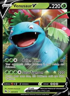 Venusaur V card in English