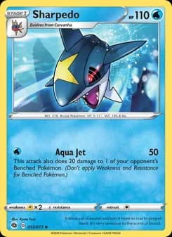 Sharpedo card in English