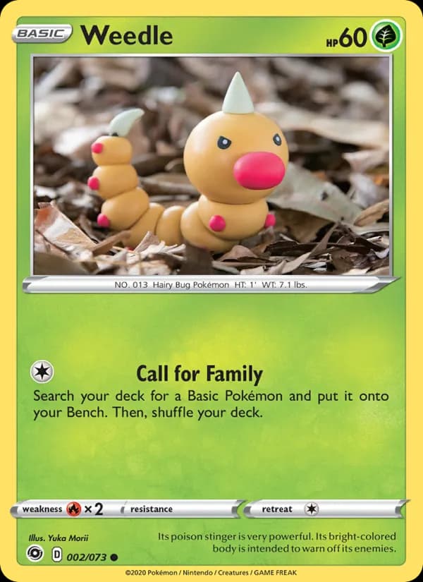 Weedle card in English