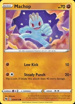 Machop card in English