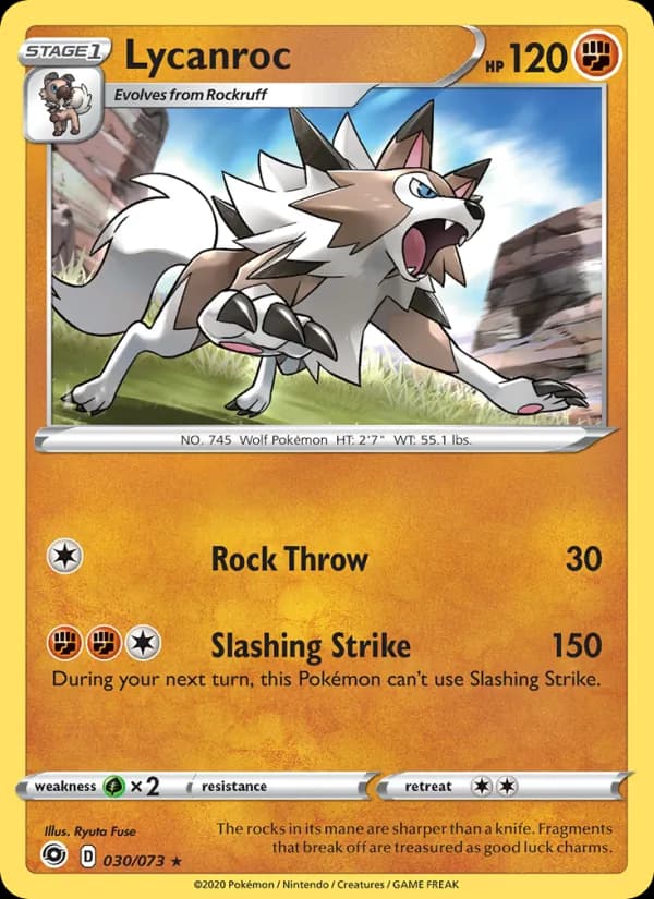 Lycanroc card in English