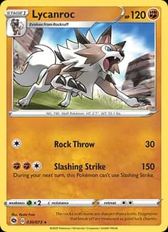 Lycanroc card in English