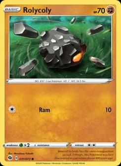 Rolycoly card in English
