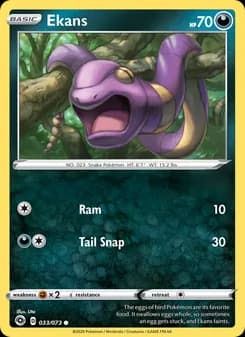 Ekans card in English