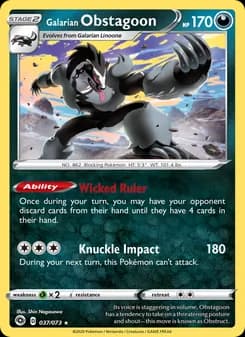 Galarian Obstagoon card in English