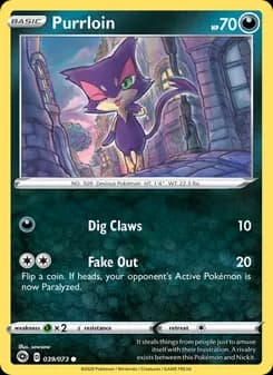 Purrloin card in English