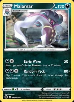 Malamar card in English