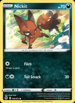 Nickit card in English