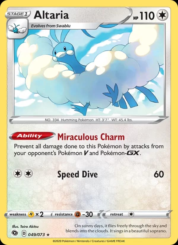 Altaria card in English