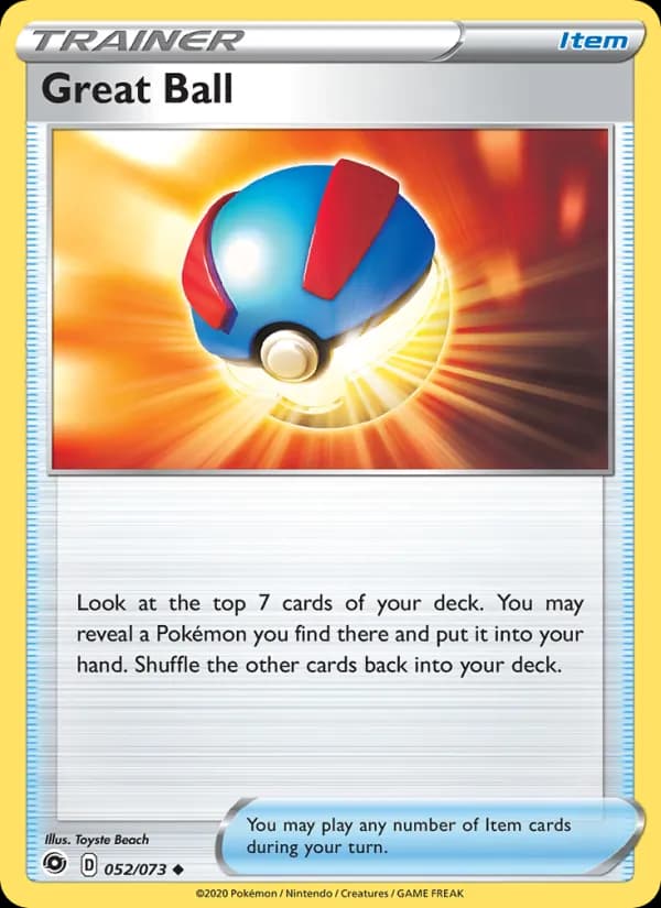 Great Ball card in English