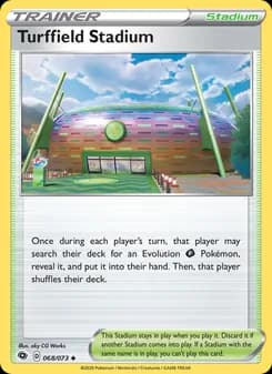 Turffield Stadium card in English