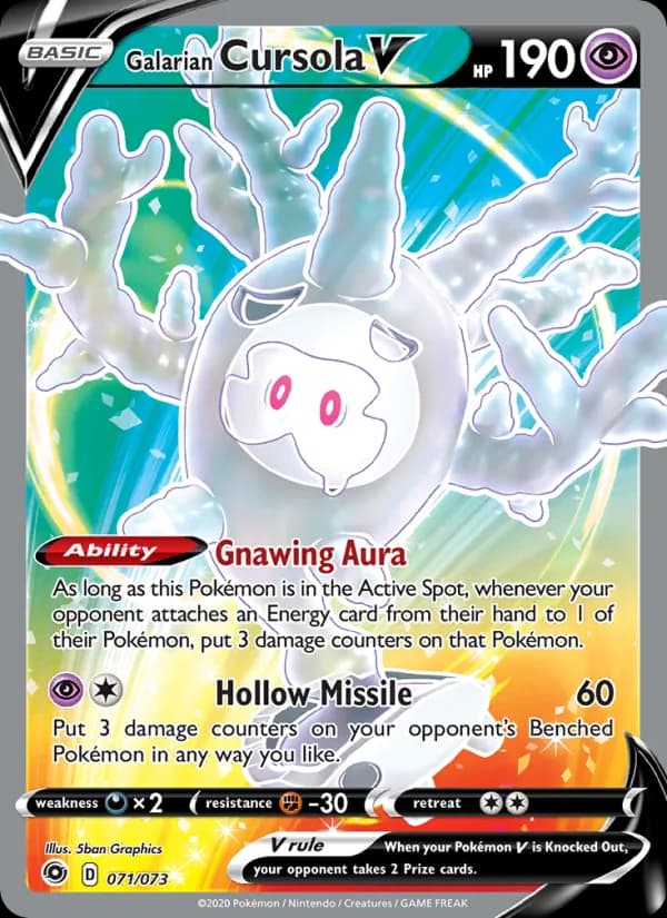 Galarian Cursola V card in English