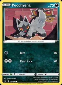 Poochyena card in English