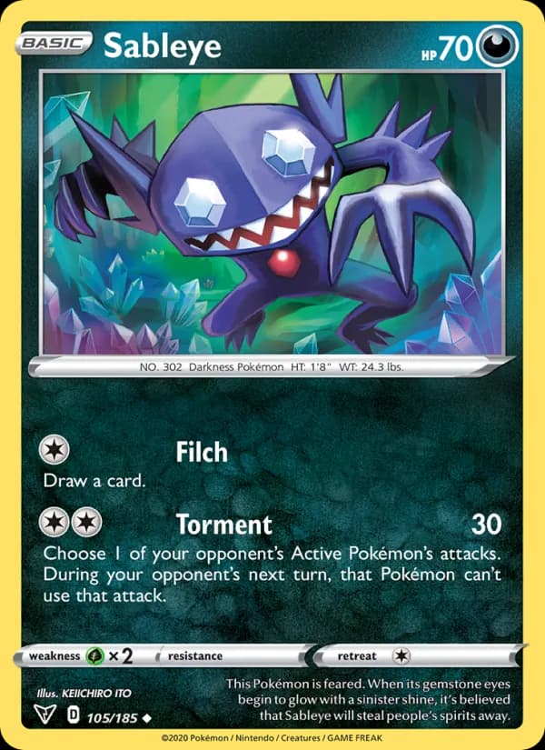 Sableye card in English