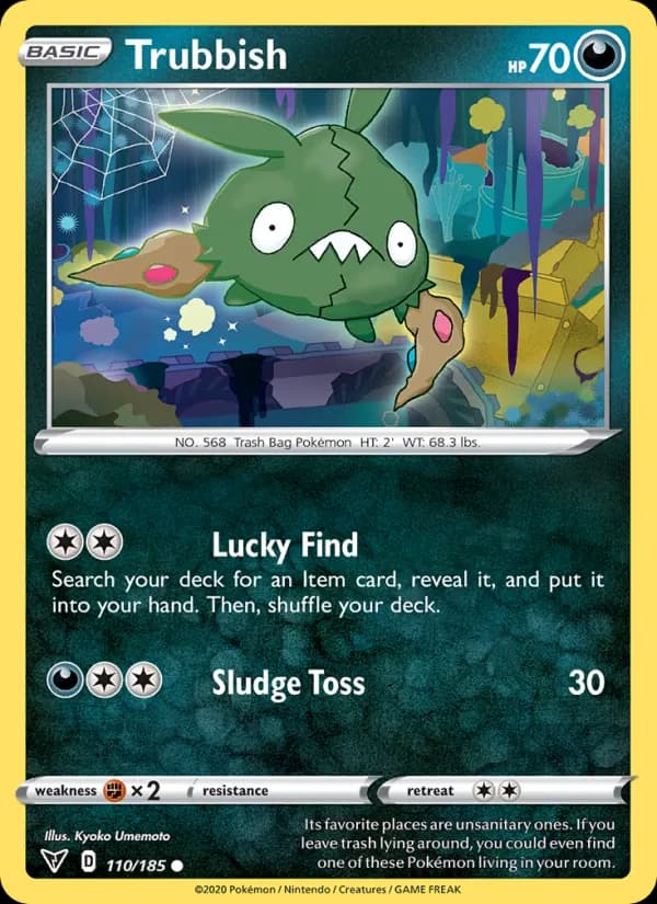Trubbish card in English