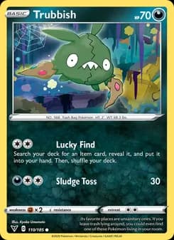 Trubbish card in English
