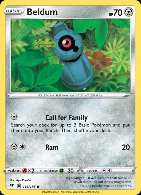 Beldum card in English