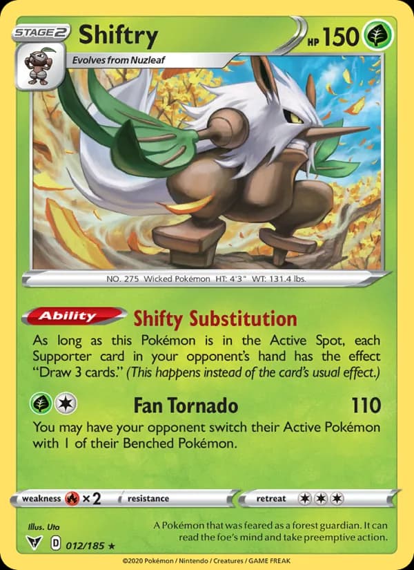Shiftry card in English