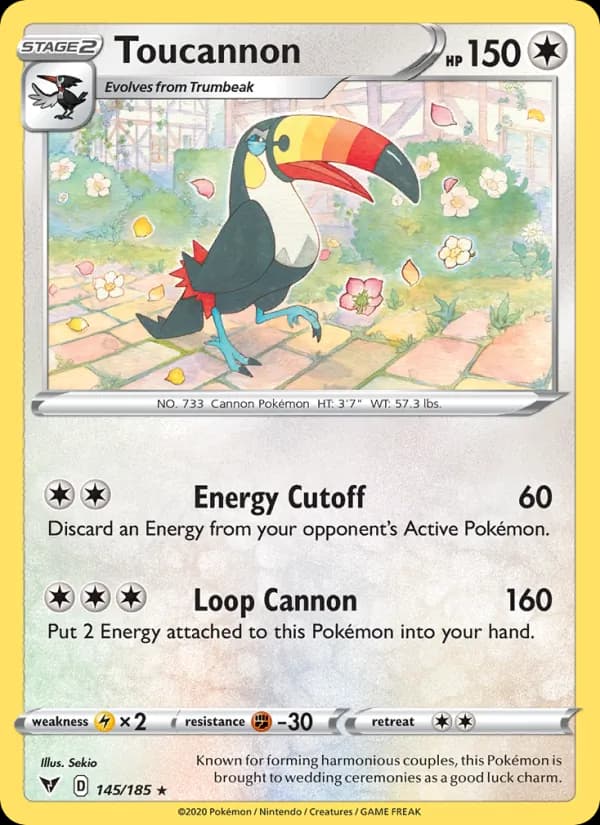 Toucannon card in English