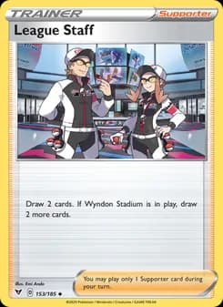 League Staff card in English