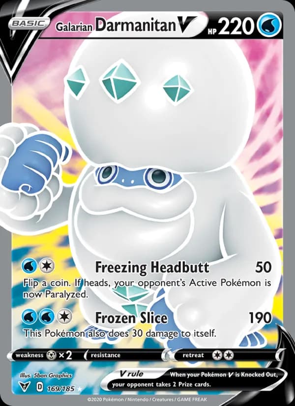 Galarian Darmanitan V card in English