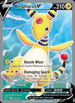Ampharos V card in English