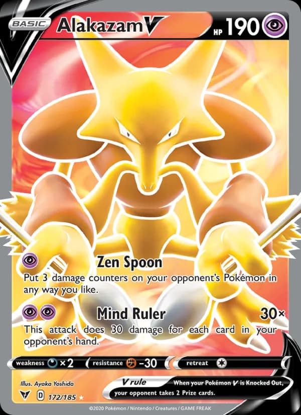 Alakazam V card in English