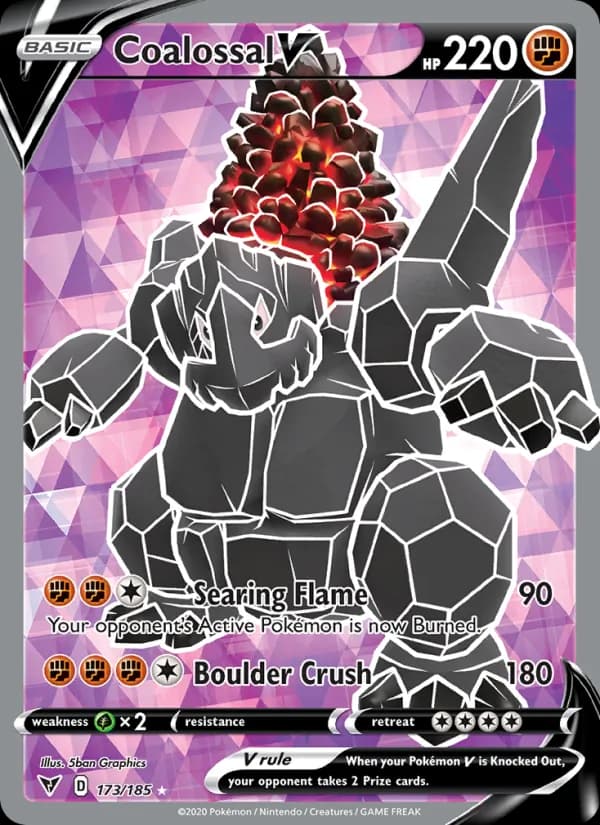 Coalossal V card in English