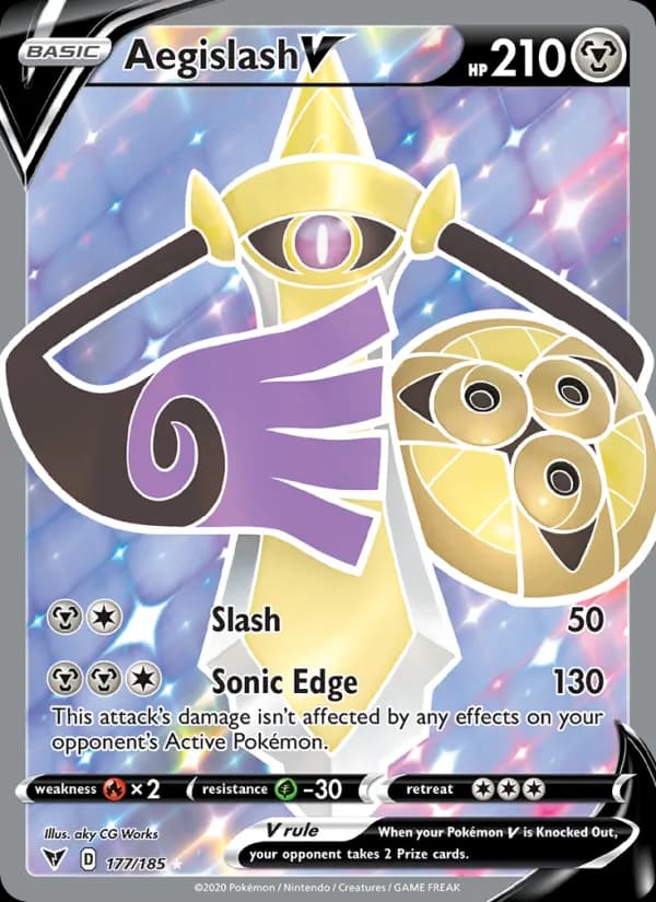 Aegislash V card in English