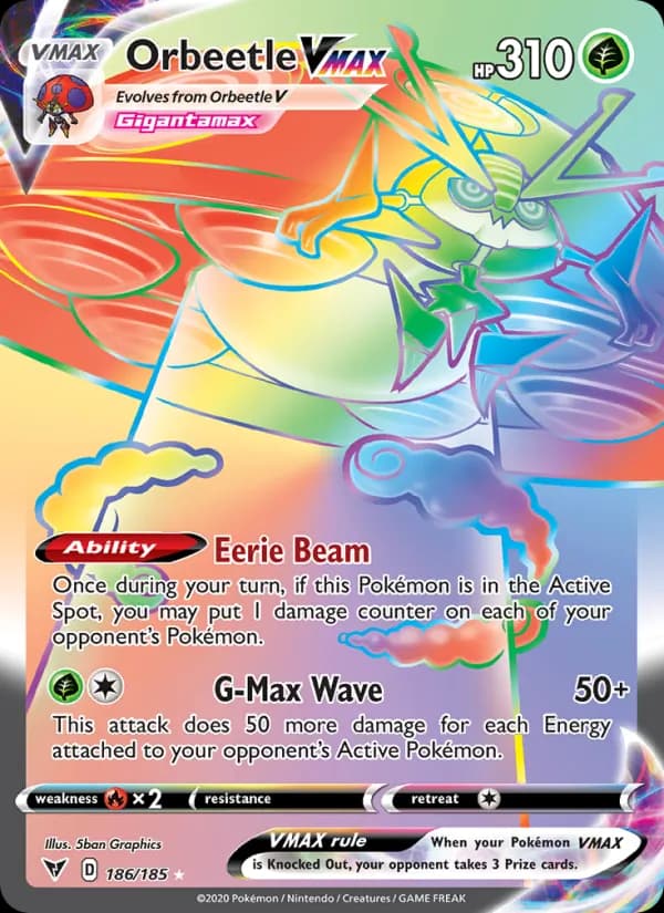 Orbeetle VMAX card in English
