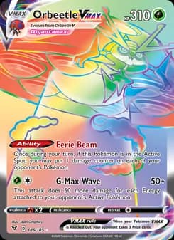 Orbeetle VMAX card in English