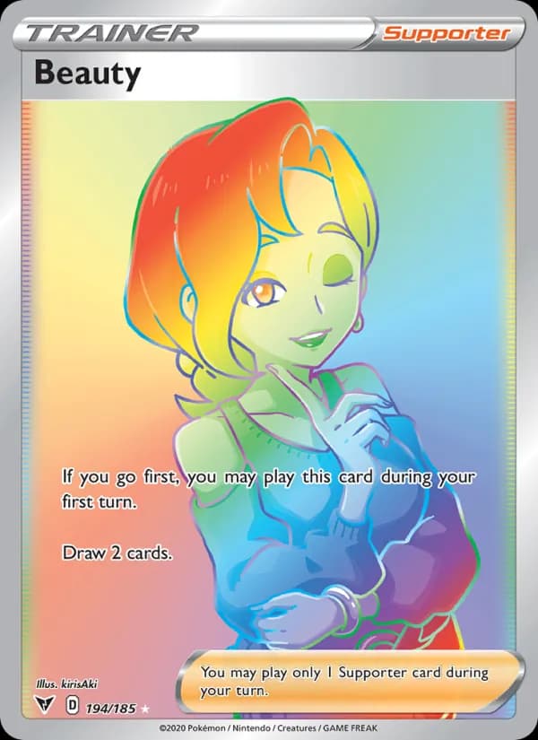Beauty card in English