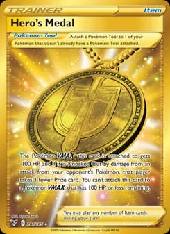 Hero's Medal card in English