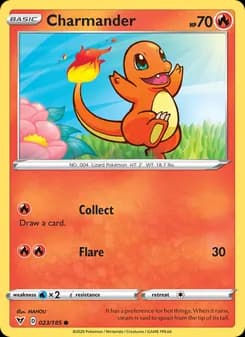 Charmander card in English