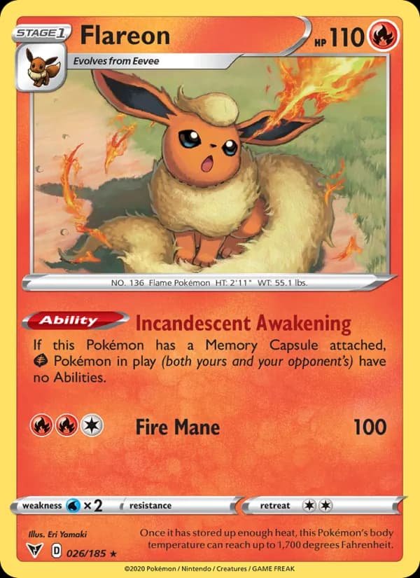Flareon card in English