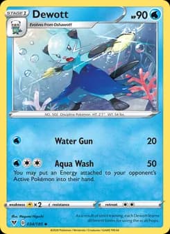 Dewott card in English