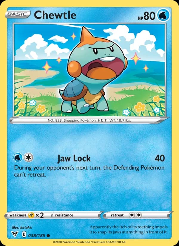 Chewtle card in English