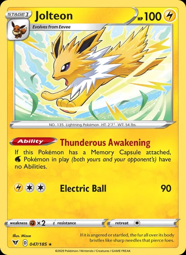 Jolteon card in English