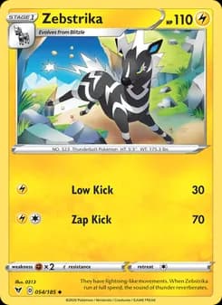 Zebstrika card in English