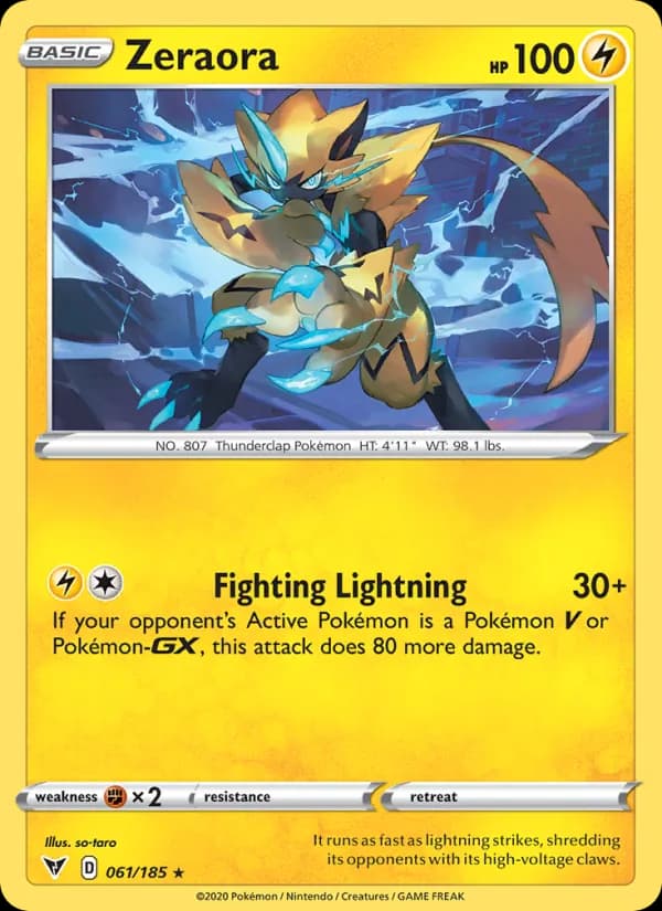 Zeraora card in English