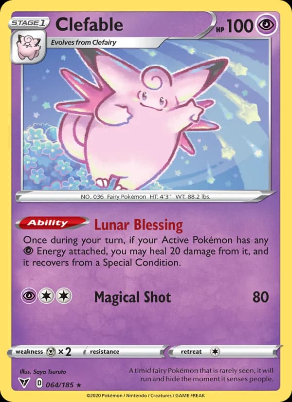 Clefable card in English