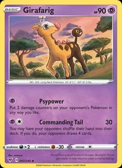 Girafarig card in English