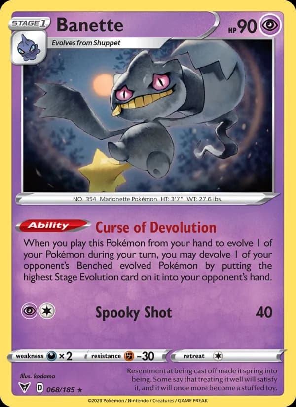 Banette card in English