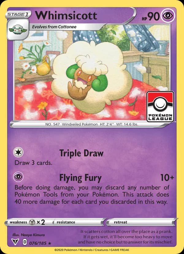 Whimsicott card in English